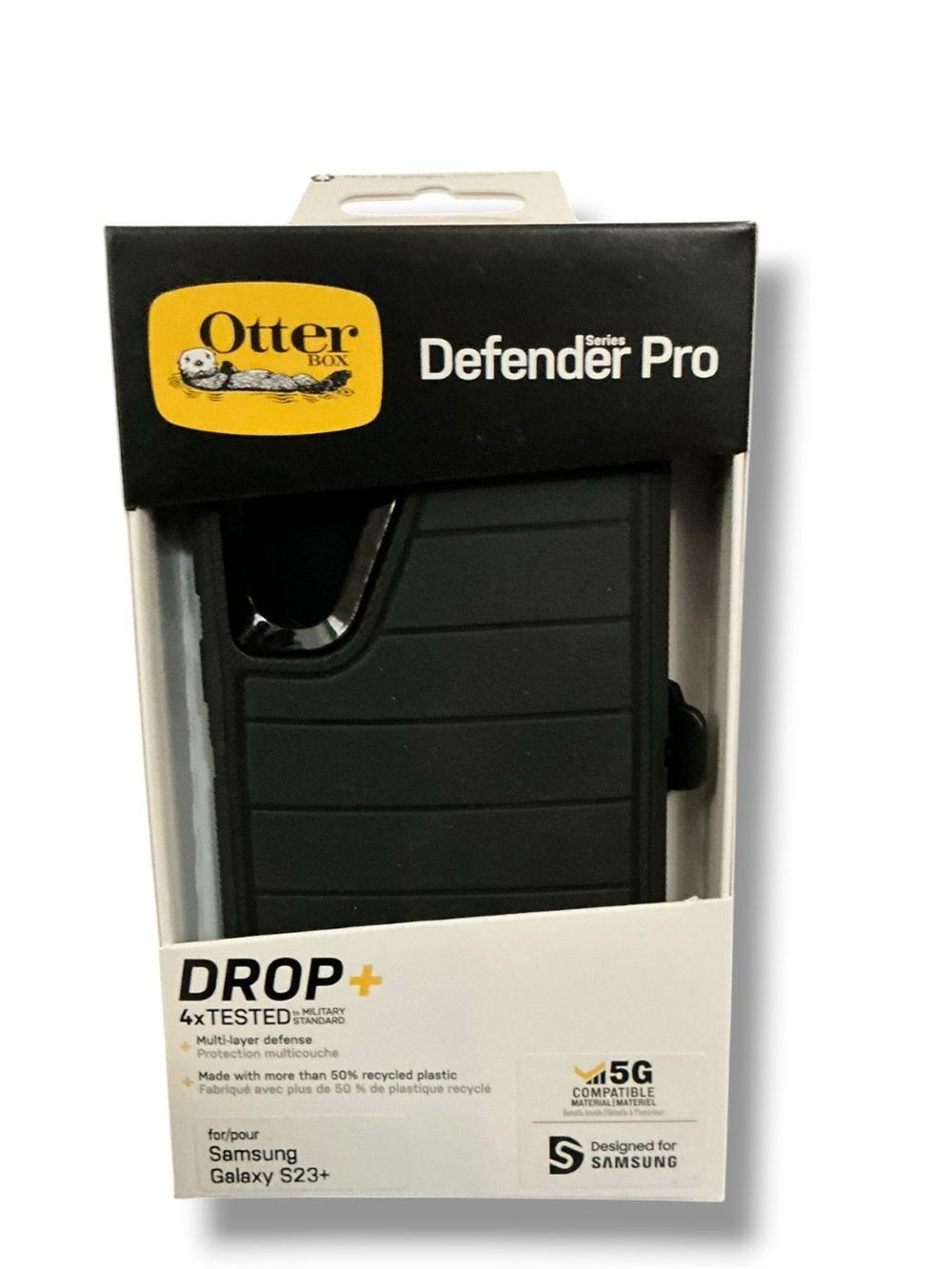 OtterBox Defender Pro Case Samsung Galaxy S23+ Plus Black w/ Holster NEW